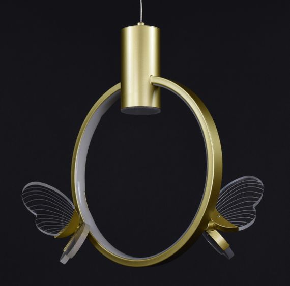 Люстра світлодіодна підвісна LED світильник для квартири на стелю лед 27277 Золото 45-100х23х33 см. | Зображення 6