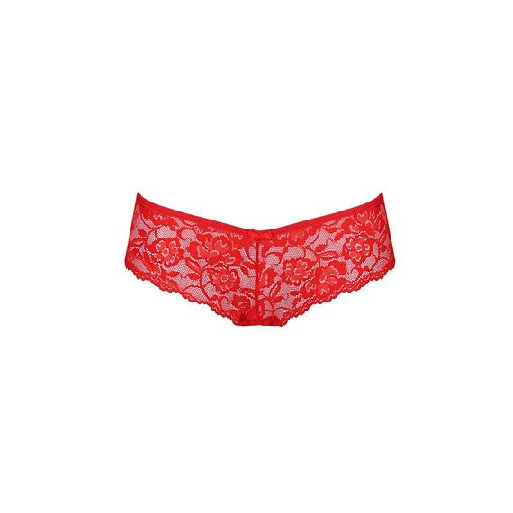 Трусики-бразилиана из цветочного кружева Passion RAJA THONG L/XL, red | Зображення 4