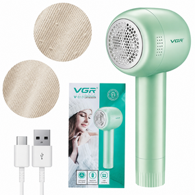 Аккумуляторная машинка для удаления катышек VGR V-813 с LED-индикатором заряда и работы зарядки от USB 5 Вт Зеленый
