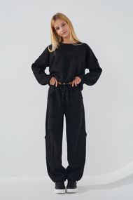 Костюм світшот+штани для дівчинки Benini 241144 176 см Чорний (2000990714848W) shop (2000990714848)