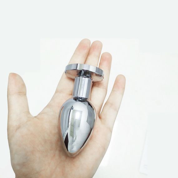 Металлическая анальная пробка с вибрацией и дистанционным управлением. | Зображення 6