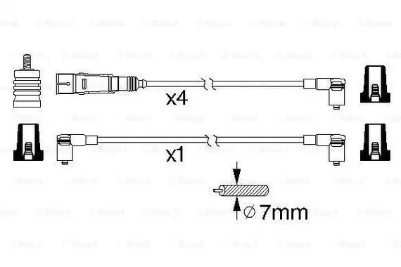 Комплект дротів запалювання VW POLO, SEAT CORDOBA, BOSCH (0986356343) | Зображення 4