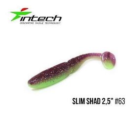 Силіконова приманка, Їстівний силікон Intech Інтеч Slim Shad 2,5"12 шт IN63