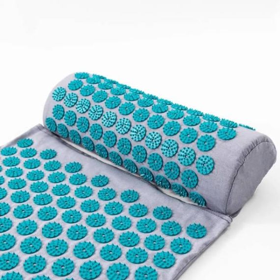 Килимок масажний акупунктурний Acupressure Mat NEW Сірий з блакитним