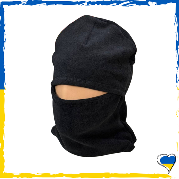 Балаклава чорна флісова. Балаклава на флісі чорна. Балаклава чоловіча, підліткова