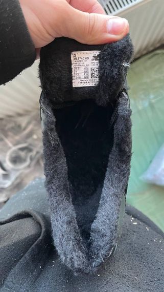 Кросівки зимові низькі New 574 Black Хутро  , В'єтнам зима 4055 | Зображення 2