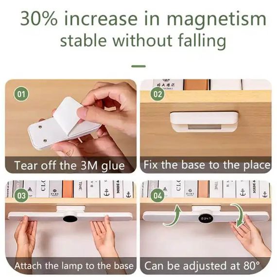 Портативна лампа B20 with clock 1800mAh White | Зображення 5