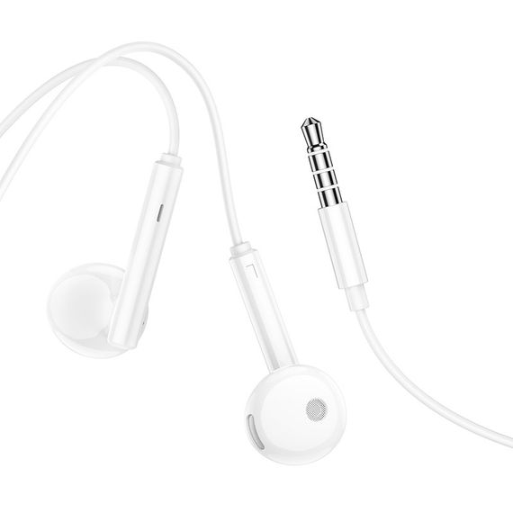 Наушники Borofone BM82 Art music wire control (3.5mm/1.2m) White | Зображення 1