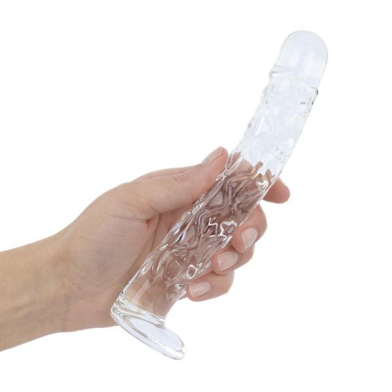 Стеклянный фаллоимитатор Gildo Textured Glass Dildo No. 36 Sex Aura | Зображення 8