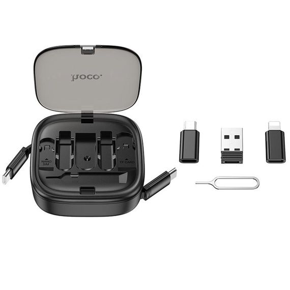 Дата кабель Hoco U140 with cable set 5in1 60W (0.95m) Black | Зображення 4