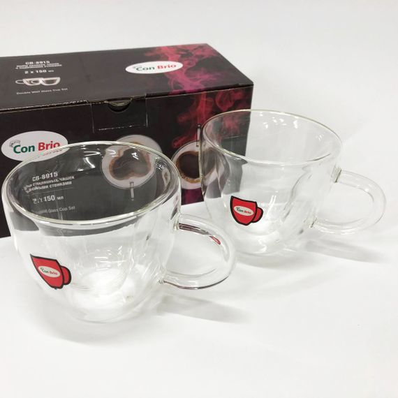 Стеклянная чашка с двойными стенками, Стеклянные чашки для напитков с двойными стенками WQ-91 | Зображення 9