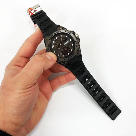 Годинник наручний чоловічий SKMEI 2031BK BLACK, чоловічий тактичний годинник, протиударний годинник. Колір: чорний | Зображення 8