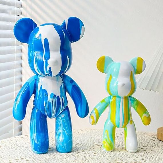 Флюїдне ведмежа Fluid Bear Bearbrick з фарбами, 23 см · Набір для творчості DIY Мишка Зроби сам | Зображення 1