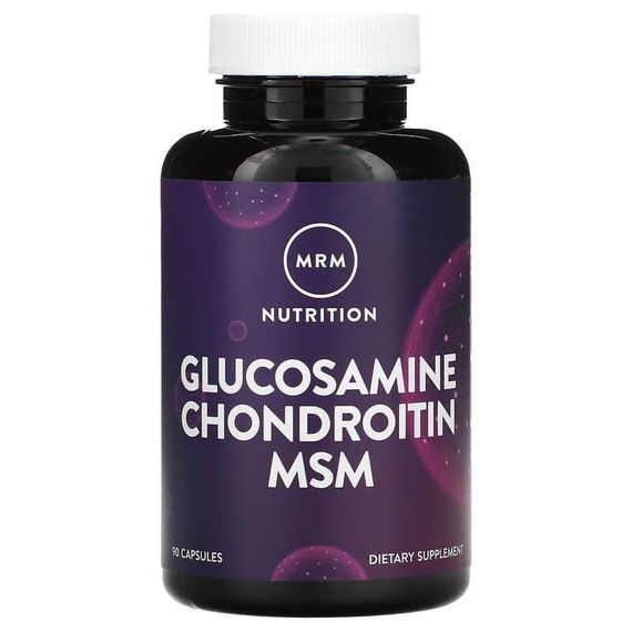 Глюкозамін, хондроїтин та MSM, Glucosamine Chondroitin MSM, MRM, 90 капсул