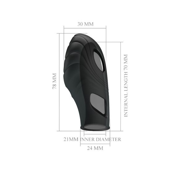 Насадка на палець - Pretty Love Lich Finger Vibrator Black Sex Aura | Зображення 2
