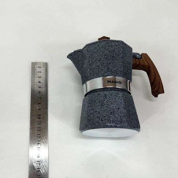 Гейзерная кофеварка Magio MG-1010, гейзерная кофеварка для плиты, кофейник гейзерный | Зображення 3
