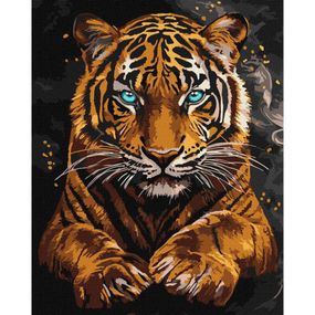 Картина за номерами "Дикий тигр" ©art_selena_ua KHO6812, 40x50 см