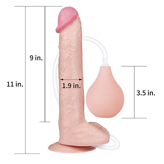 Фалоімітатор - Squirt Extreme Dildo 11" Flesh Sex Aura | Зображення 3