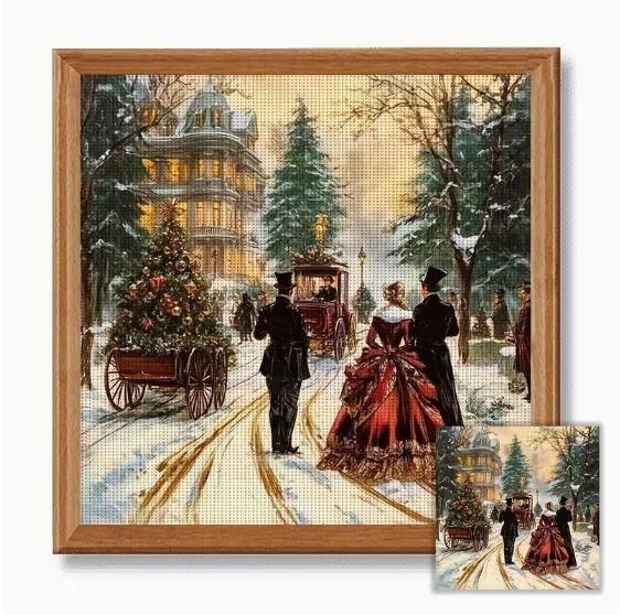 Набор для вышивки крестом "Викторианская сказка" 14CT, 30x30 см, канва Аида с нанесенным рисунком | Зображення 5
