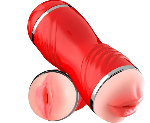 Мастурбатор із двома входами OYO - Double Pump RED, YQM-205 Sex Aura | Зображення 1