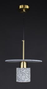 Люстра підвісна на 1 лампочку 27678 Латунь 37-180х29х29 см.