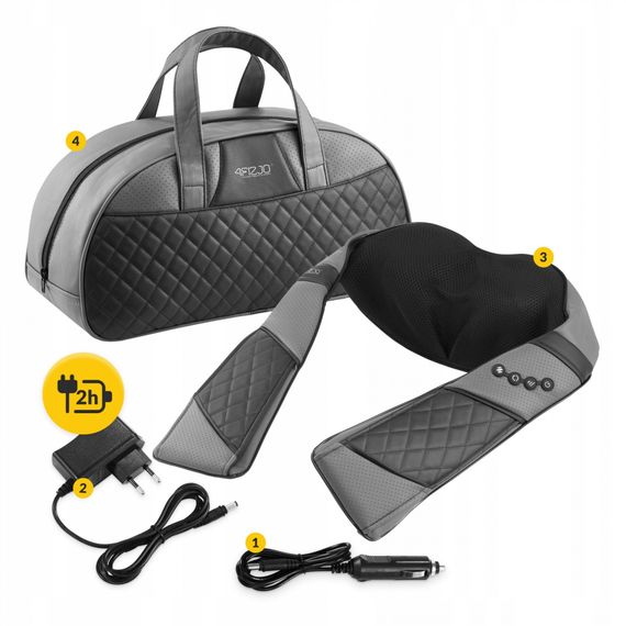 Накидка-масажер 4FIZJO Shiatsu Luxury+ для шиї та спини, акумуляторна 4FJ0563 Grey (P-5907739319104) | Зображення 5