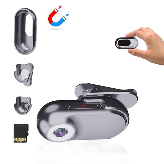 Миниатюрная экшн-камера Xilecam Mini 1080P с картой памяти 32 ГБ и многофункциональными аксессуарами