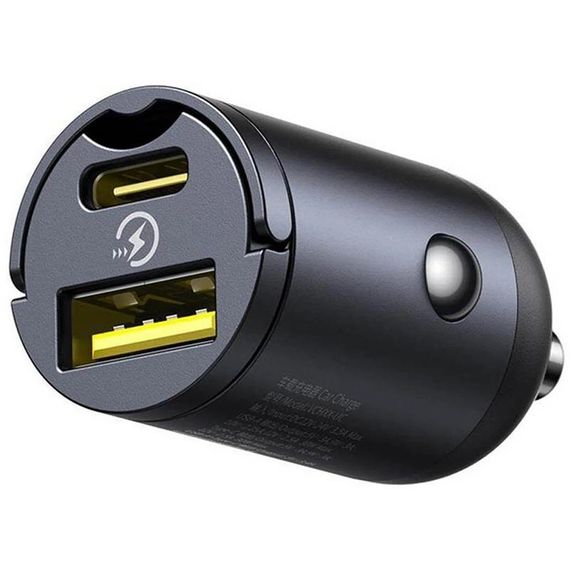 АЗП Baseus Tiny Star Mini 30W (1USB-A/1C) (C00035001121) Cosmic Black | Зображення 2