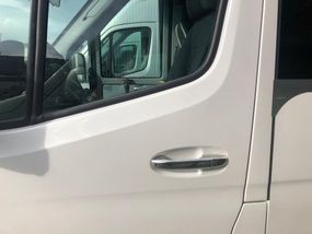 Накладки на ручки (нерж) 4 шт, OmsaLine - Італійська нержавійка для Mercedes Sprinter W907/W910 2018- рр