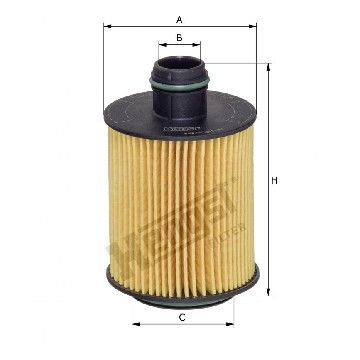 Фильтр масляный Opel Combo 1.3-2.0 CDTI 12-, Hengst, E124H02 D202,