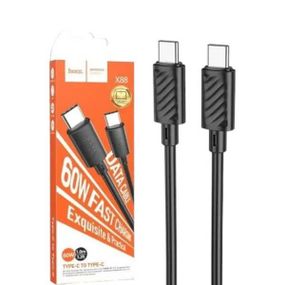 Кабель HOCO X88 Gratified 60W передача даних для Type-C to Type-C Black