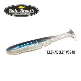 Силиконовая приманка, Съедобный силикон Bait Breath T.T.Shad 3,2" (7 шт) (940 BYS albino shad)