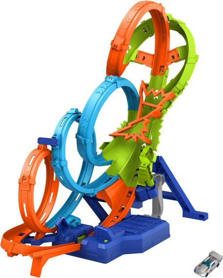 Трек Hot Wheels Action 4-Loop Crash Out: безумные виражи и петли