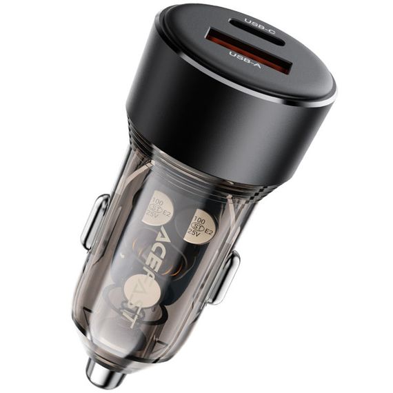 АЗУ Acefast B12 PD30W+QC3.0 total 60W (1USB-A/1C) Black
