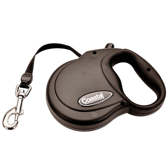 Рулетка Coastal Power Walker Retractable Leash до 14.5 кг, лента 4.8 м, черная