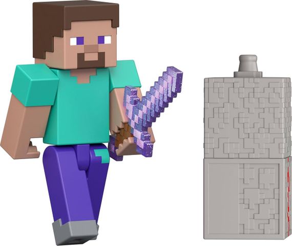 Игровой набор Майнкрафт Стив с аксессуарами Оригинал Mattel Minecraft Steve | Зображення 1