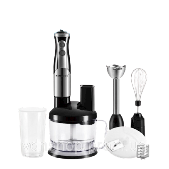 Блендер із чашею занурювальної Sokany 8 в 1 ручний з насадками потужний 700 Вт портативний універсальний міксер SK50118