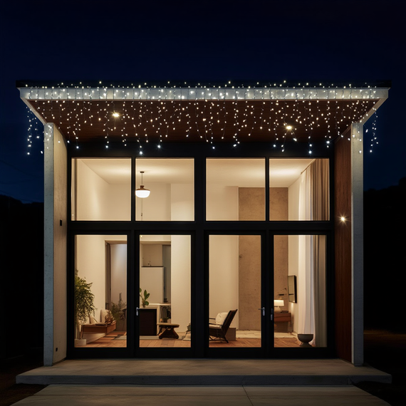 Уличная гирлянда Бахрома 12 м 200 LED белый провод Белый 12MWW | Зображення 1