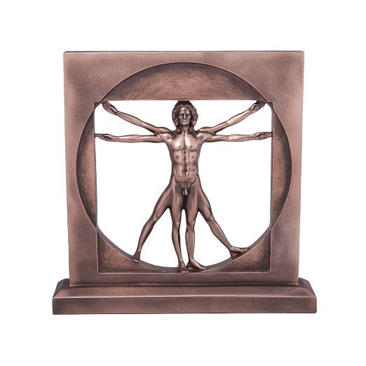 Декоративна статуетка з бронзовим покриттям Вітрувіанська людина 23см