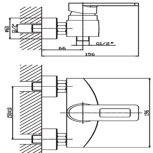 Змішувач для душа Haiba GUDINI 003 (HB0147) | Зображення 1