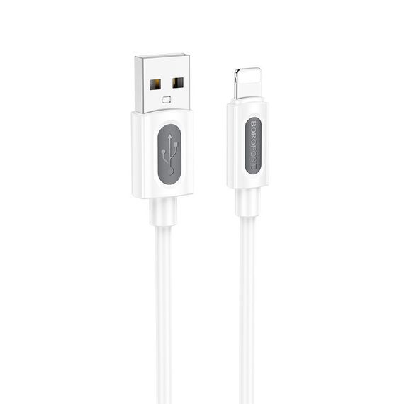 Дата кабель Borofone BX114 Structure USB to Lightning 2.4A (1m) White