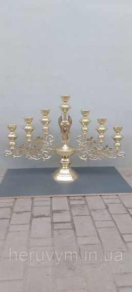 Семисвічник напрестольний на одній ніжці з ангелом | Зображення 1