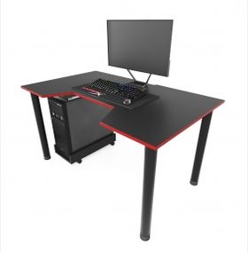Стол компьютерный ZEUS GAMER-3 черныйкрасный