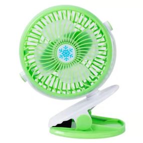 Портативний настільний вентилятор Mini Fan WX 6503 мініохолоджувач на акумуляторі з прищіпкою 2 швидкості 4 Вт Салатовий