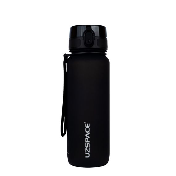 Бутылка для воды UZSPACE 3053(Black) 800 мл, черная
