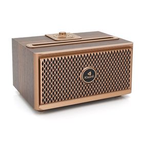 Колонка Kisonli G1 Bluetooth 5.0, 2х10W, 1500mAh, USB/TF/BT/FM/AUX, DC: 5V, Dark wood (Brown), BOX, Q24