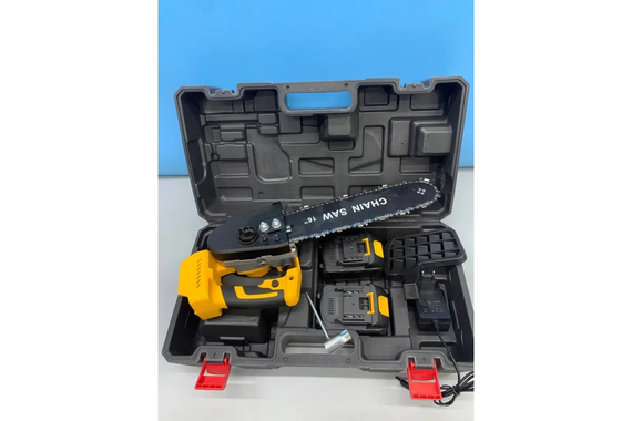 Акумуляторна ланцюгова пилка Electric SAW 16 дюймів у валізі + 2 акумулятори потужна електропилка ND-16 | Зображення 2