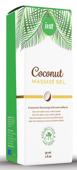 Массажный гель для интимных зон Intt (30 мл) разогревающий, Coconut Vegan | Зображення 1