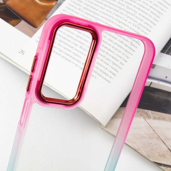 Чехол TPU+PC Fresh sip series для Samsung Galaxy A24 4G Бирюзовый / Розовый | Зображення 4