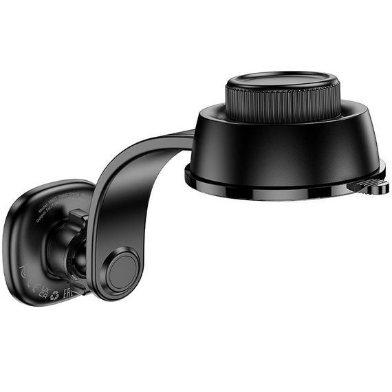 Автотримач з БЗП Hoco HW31 Crown Magnetic Wireless Charging 15W Black / Metal gray | Зображення 5